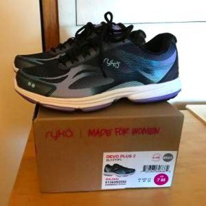 BRAND NEW Ryka Women's Devotion Plus 2 Walking Shoe, Black/Purple, 7 US.